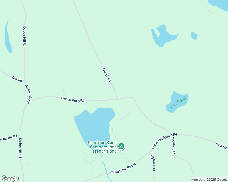 map of restaurants, bars, coffee shops, grocery stores, and more near 15 French Road in Henniker