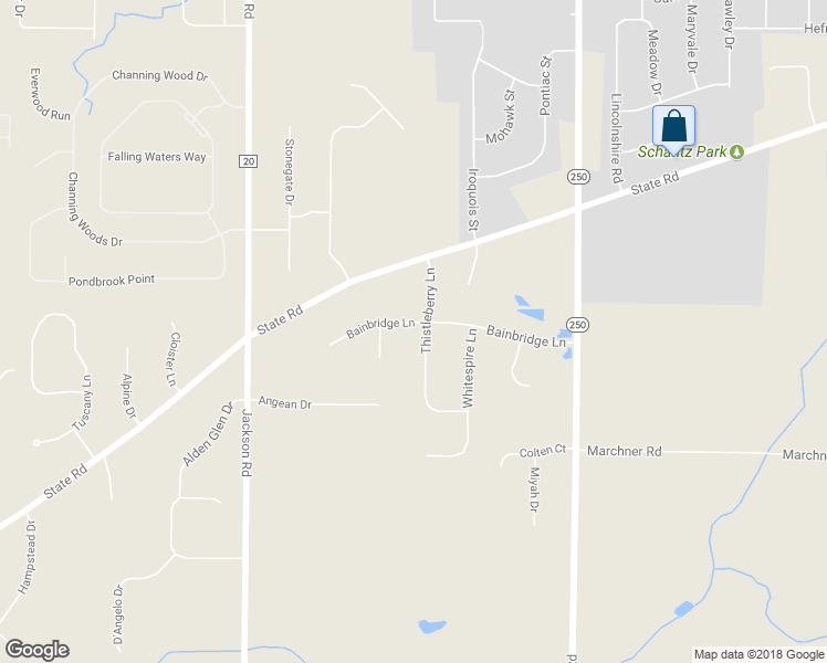 map of restaurants, bars, coffee shops, grocery stores, and more near 55 Bainbridge Lane in Webster