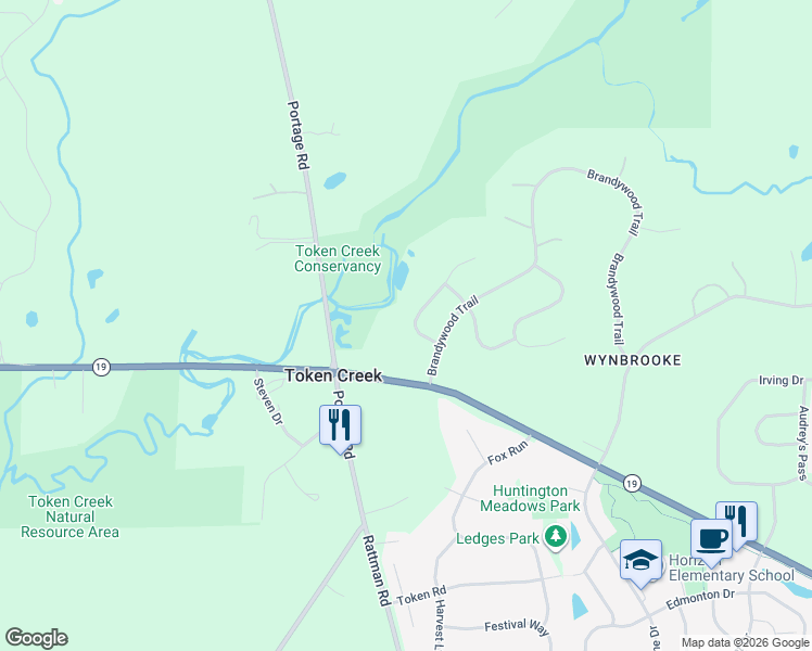 map of restaurants, bars, coffee shops, grocery stores, and more near 6351 Grossepark Road in Sun Prairie