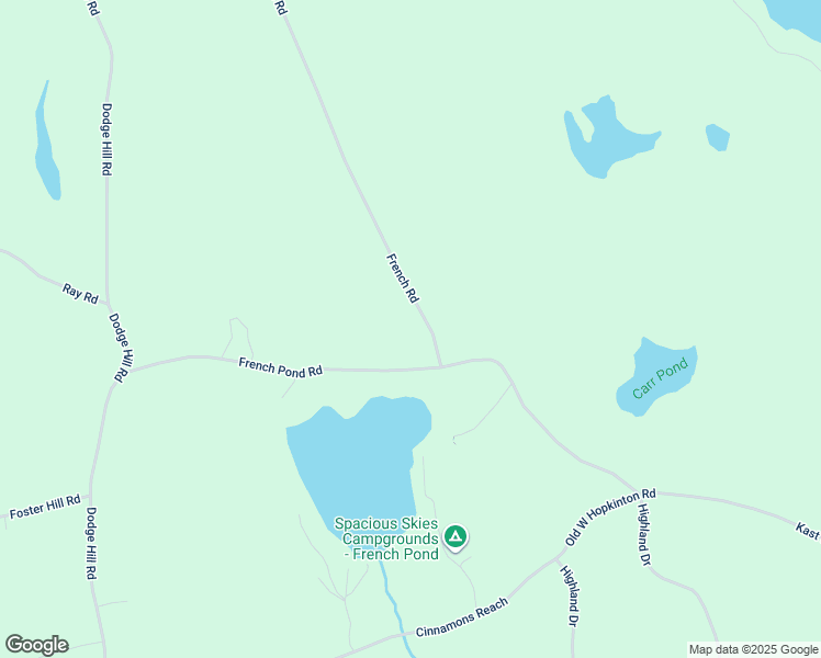 map of restaurants, bars, coffee shops, grocery stores, and more near 15 French Road in Henniker