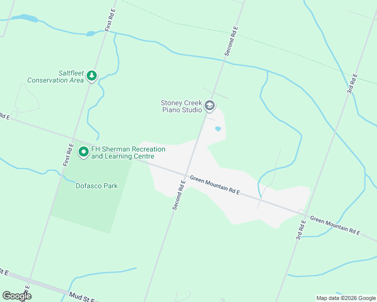 map of restaurants, bars, coffee shops, grocery stores, and more near 431 Second Road East in Hamilton