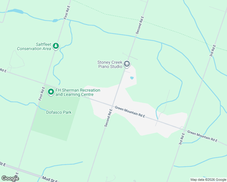 map of restaurants, bars, coffee shops, grocery stores, and more near 425 Second Road East in Hamilton