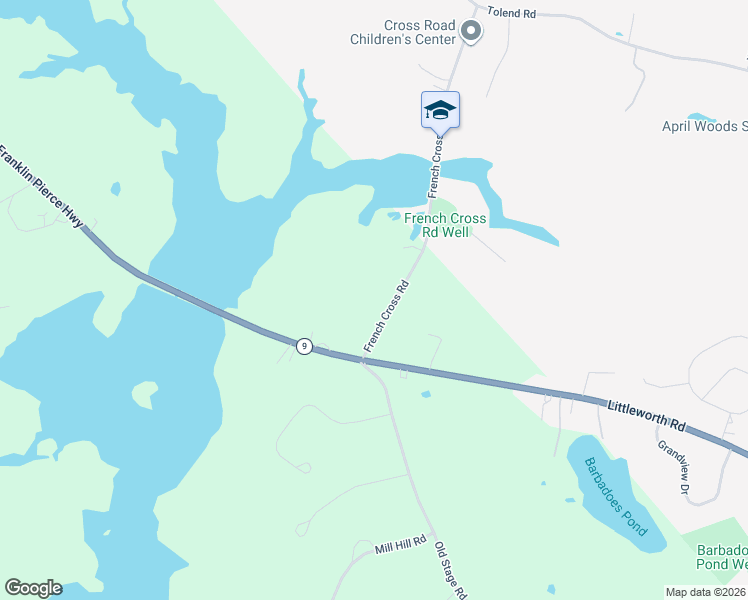 map of restaurants, bars, coffee shops, grocery stores, and more near 12 French Cross Road in Madbury