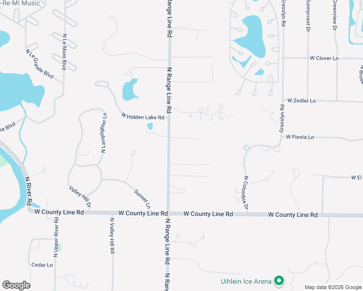 map of restaurants, bars, coffee shops, grocery stores, and more near 9832 North Range Line Road in Mequon