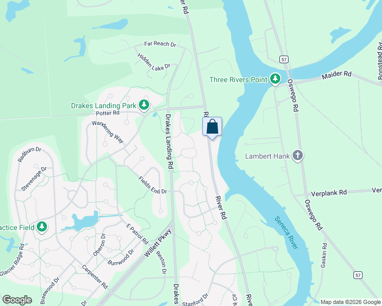 map of restaurants, bars, coffee shops, grocery stores, and more near 3360 Hickory Knoll Lane in Baldwinsville