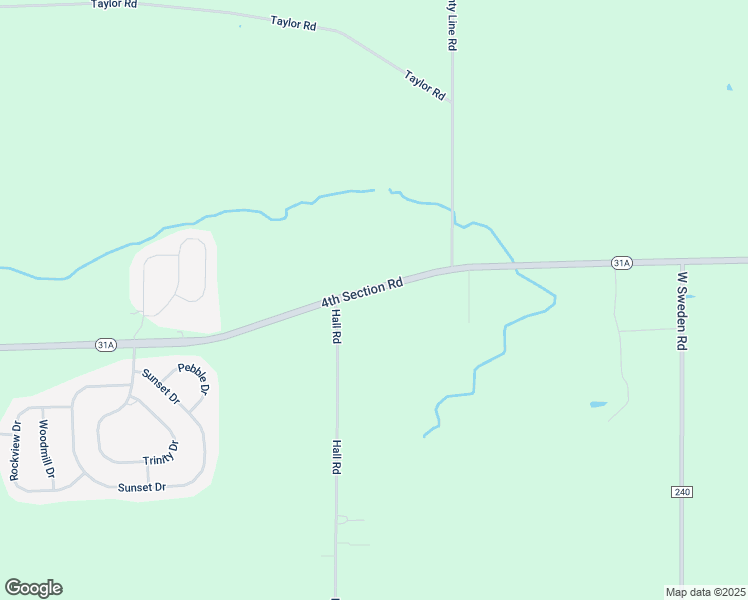 map of restaurants, bars, coffee shops, grocery stores, and more near 17266 4th Section Road in Holley
