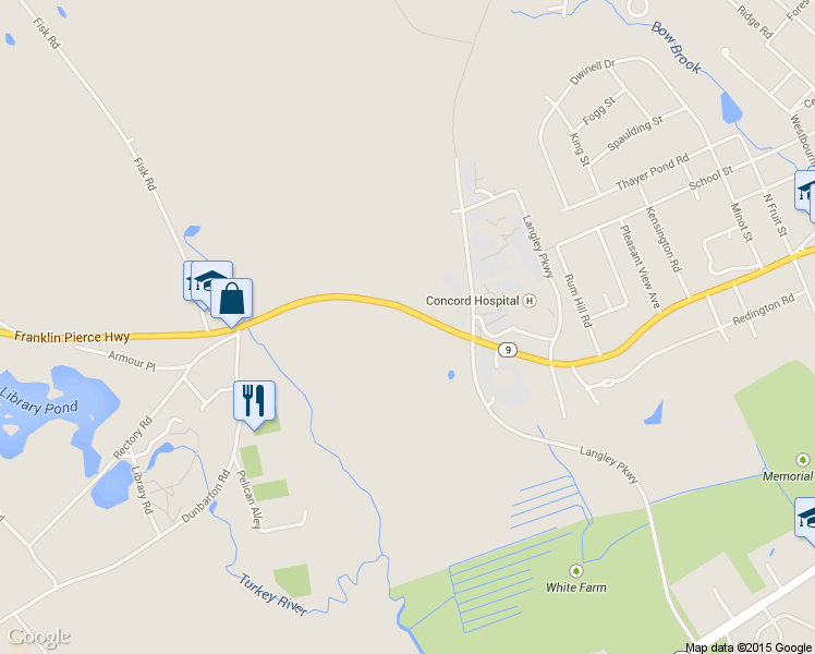 map of restaurants, bars, coffee shops, grocery stores, and more near 279 Pleasant Street in Concord