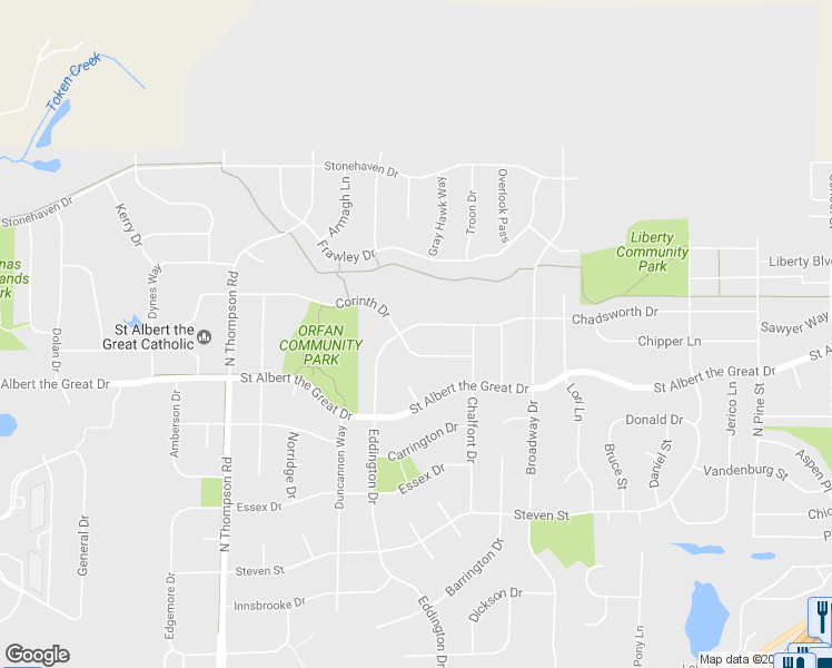 map of restaurants, bars, coffee shops, grocery stores, and more near 1878 Corinth Drive in Sun Prairie