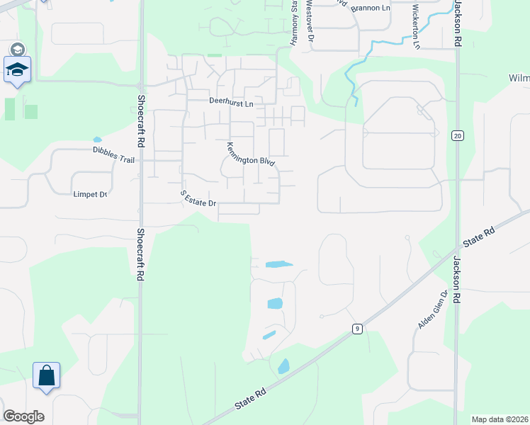 map of restaurants, bars, coffee shops, grocery stores, and more near 217 Wycliff Drive in Webster