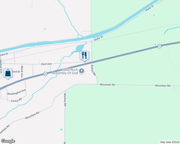 map of restaurants, bars, coffee shops, grocery stores, and more near 4372 Bolton Road in Gasport