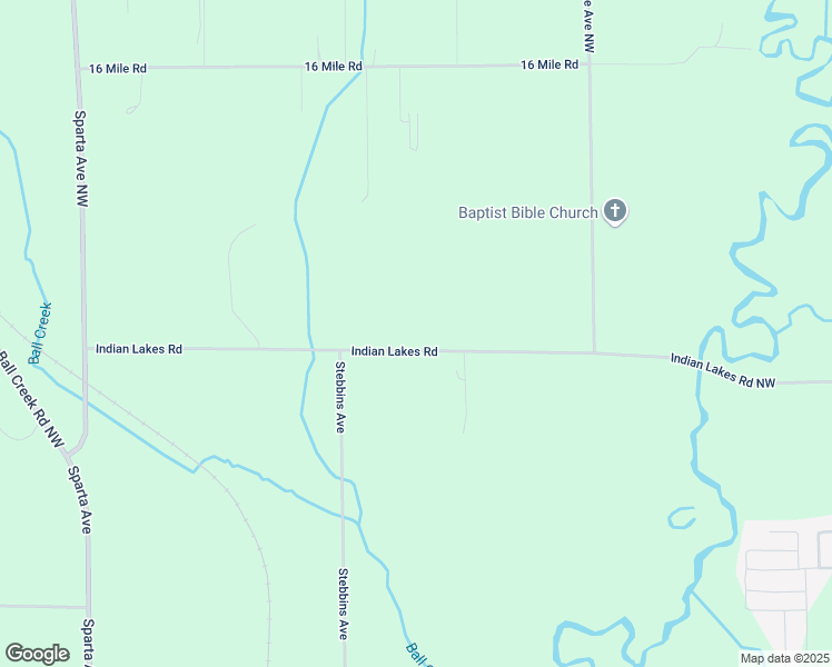 map of restaurants, bars, coffee shops, grocery stores, and more near 1091 Indian Lakes Road Northwest in Sparta