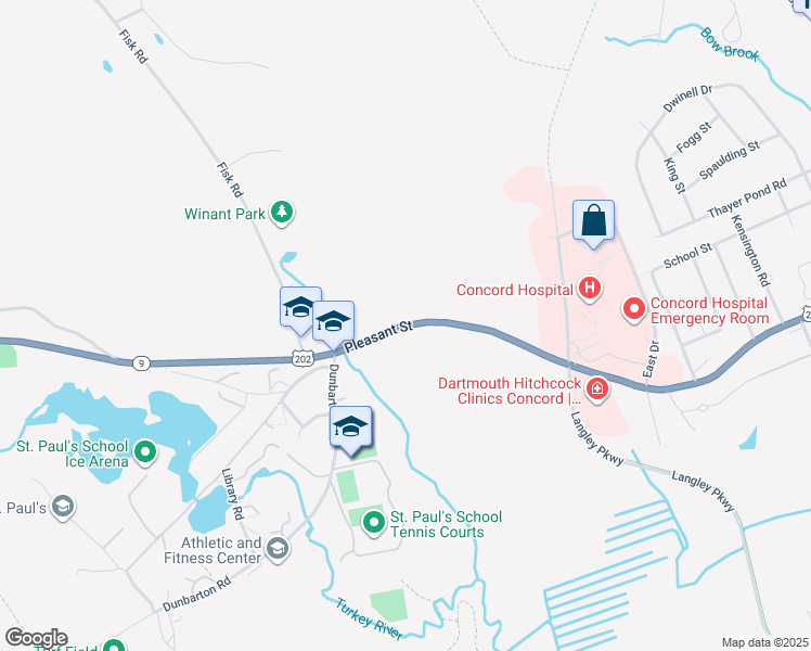 map of restaurants, bars, coffee shops, grocery stores, and more near 306 Pleasant Street in Concord