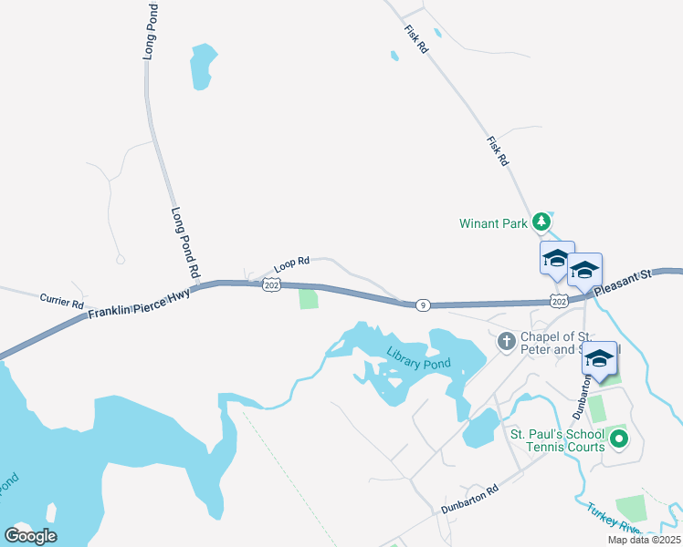 map of restaurants, bars, coffee shops, grocery stores, and more near 23 Loop Road in Concord