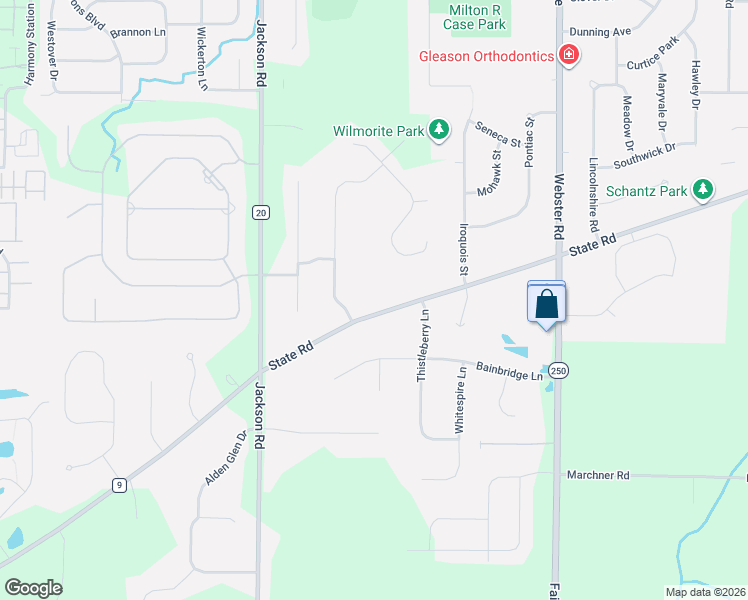 map of restaurants, bars, coffee shops, grocery stores, and more near 1030 Castle Bridge Crossing in Webster