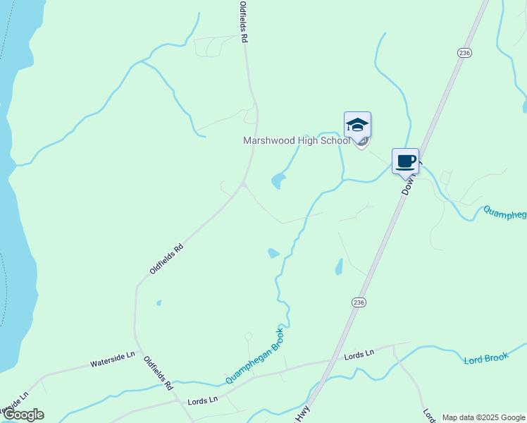 map of restaurants, bars, coffee shops, grocery stores, and more near 11 Clarks Lane in South Berwick