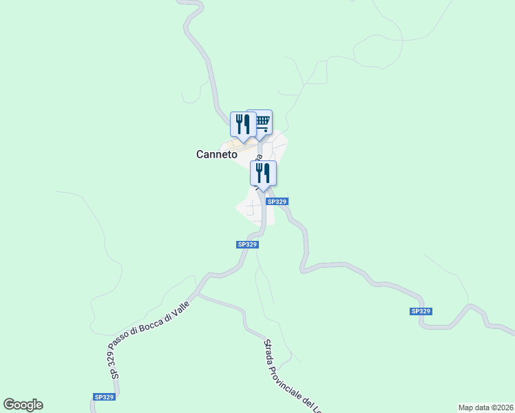 map of restaurants, bars, coffee shops, grocery stores, and more near 13 Via San Sebastiano in Canneto