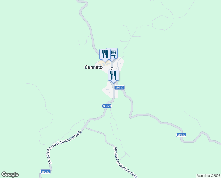 map of restaurants, bars, coffee shops, grocery stores, and more near 13 Via San Sebastiano in Canneto