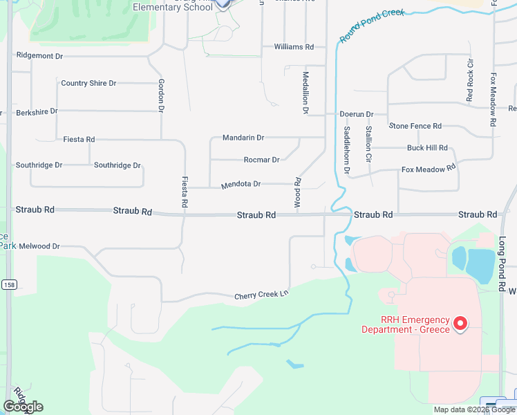 map of restaurants, bars, coffee shops, grocery stores, and more near 126 Mendota Drive in Rochester