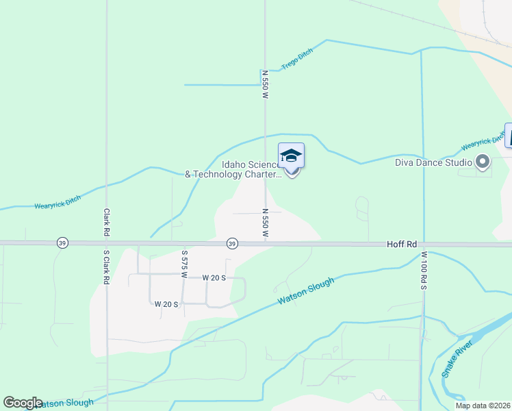 map of restaurants, bars, coffee shops, grocery stores, and more near 10-16 North 550 West in Blackfoot