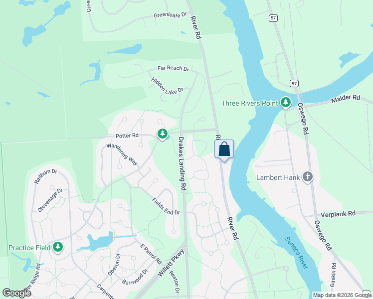map of restaurants, bars, coffee shops, grocery stores, and more near 3373 Hickory Knoll Lane in Baldwinsville