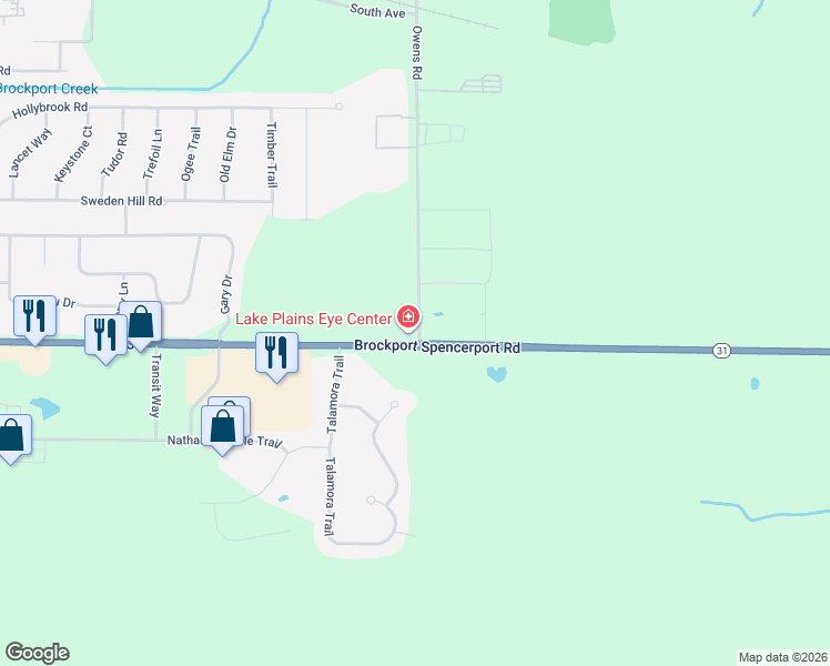 map of restaurants, bars, coffee shops, grocery stores, and more near in Monroe County