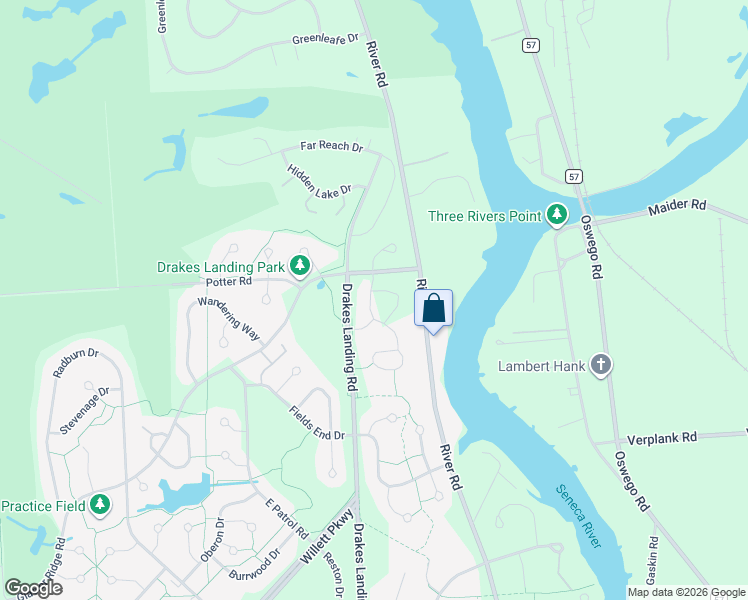 map of restaurants, bars, coffee shops, grocery stores, and more near 3373 Hickory Knoll Lane in Baldwinsville