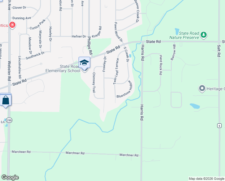 map of restaurants, bars, coffee shops, grocery stores, and more near 1148 Twin Leaf Terrace in Webster