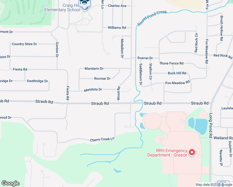 map of restaurants, bars, coffee shops, grocery stores, and more near 154 Mendota Drive in Rochester