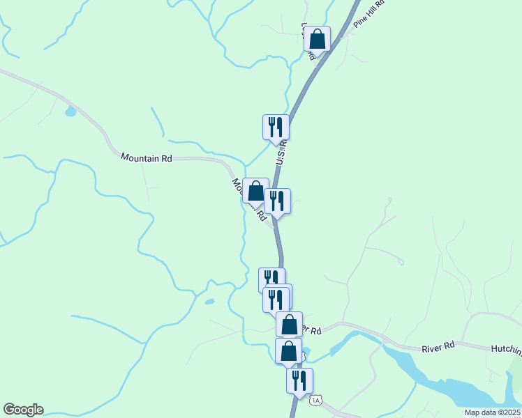 map of restaurants, bars, coffee shops, grocery stores, and more near 3 Mountain Road in York
