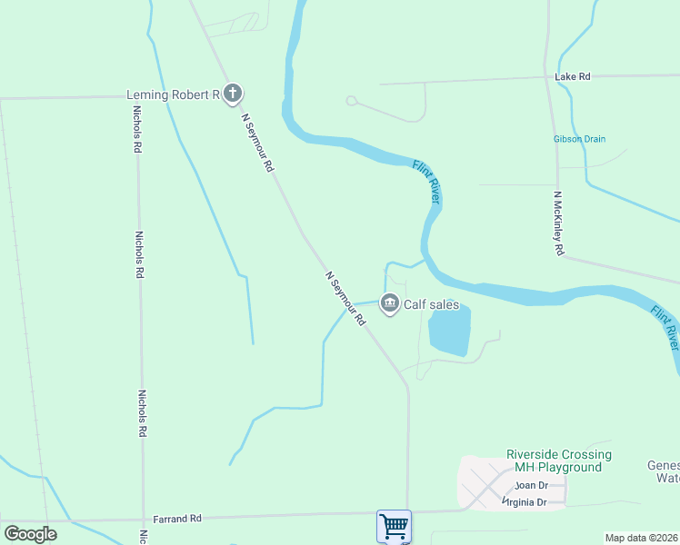 map of restaurants, bars, coffee shops, grocery stores, and more near 13330 Seymour Road in Montrose