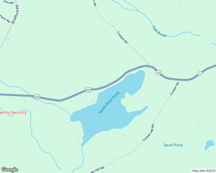 map of restaurants, bars, coffee shops, grocery stores, and more near 13 Rochester Road in Northwood