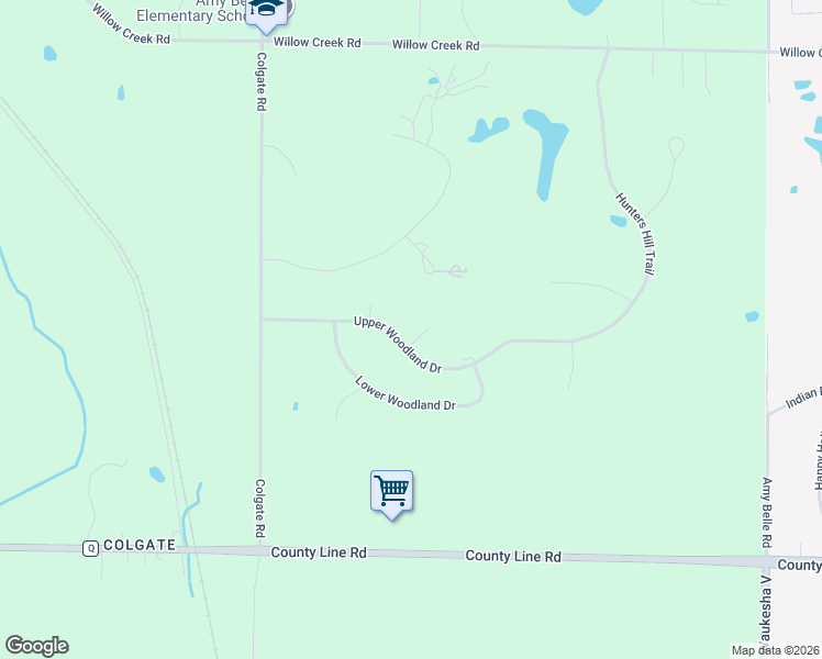 map of restaurants, bars, coffee shops, grocery stores, and more near 3170 Upper Woodland Drive in Colgate
