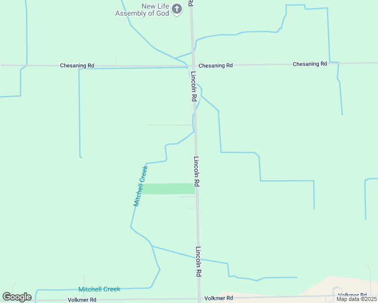 map of restaurants, bars, coffee shops, grocery stores, and more near 15390 Lincoln Road in Chesaning