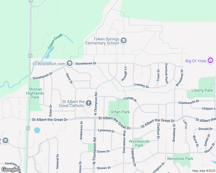 map of restaurants, bars, coffee shops, grocery stores, and more near 2087 Frawley Drive in Sun Prairie