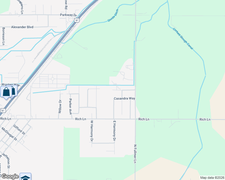 map of restaurants, bars, coffee shops, grocery stores, and more near 1305 Meggan Street in Blackfoot
