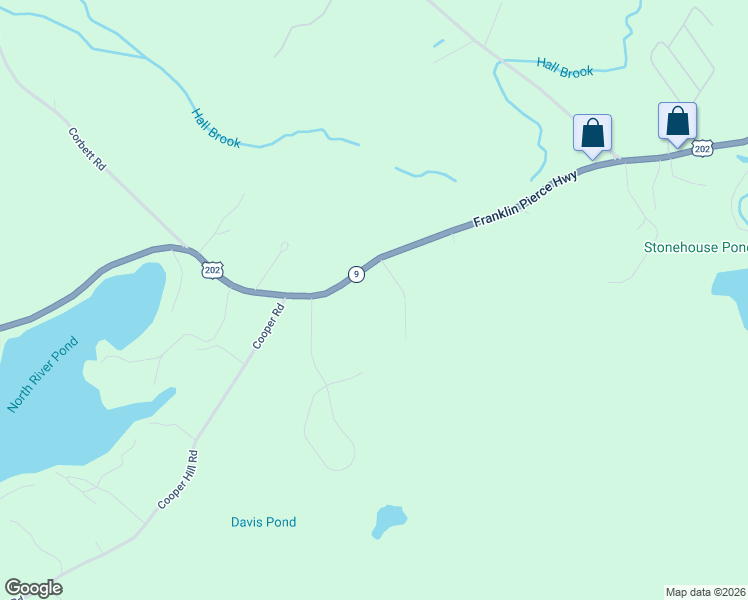 map of restaurants, bars, coffee shops, grocery stores, and more near 2040 Franklin Pierce Highway in Barrington