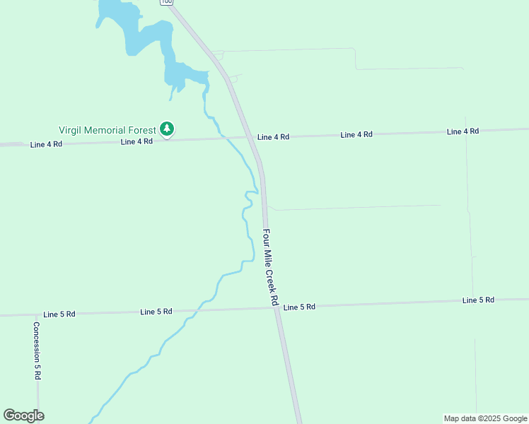map of restaurants, bars, coffee shops, grocery stores, and more near Four Mile Creek Road in Niagara Regional Municipality