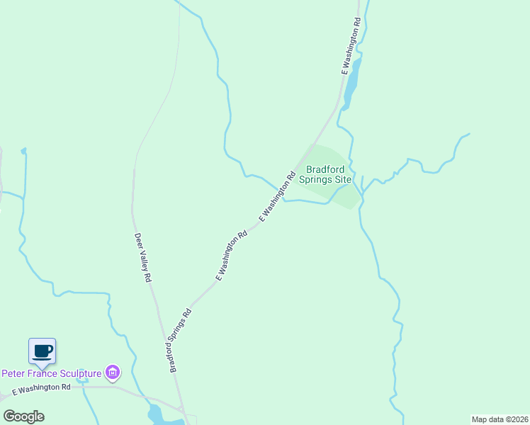 map of restaurants, bars, coffee shops, grocery stores, and more near 647 East Washington Road in Bradford