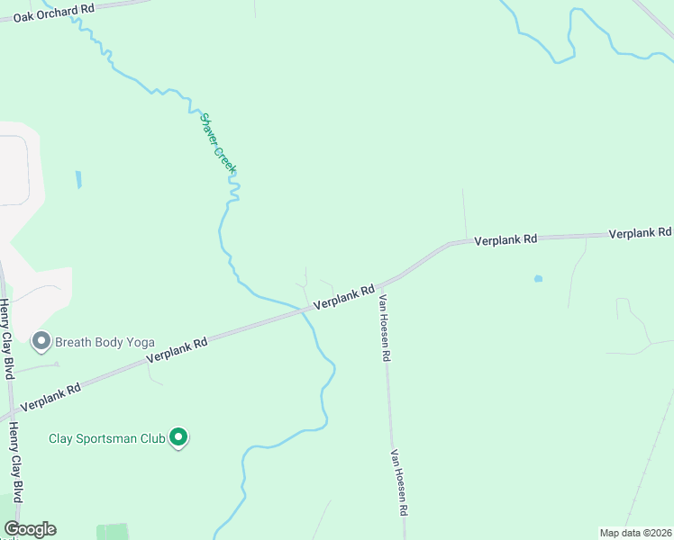 map of restaurants, bars, coffee shops, grocery stores, and more near 4801 Verplank Road in Clay