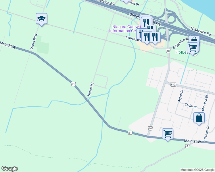 map of restaurants, bars, coffee shops, grocery stores, and more near 27 Geddes Street in Grimsby