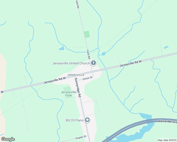 map of restaurants, bars, coffee shops, grocery stores, and more near 2577 Jerseyville Road West in Hamilton