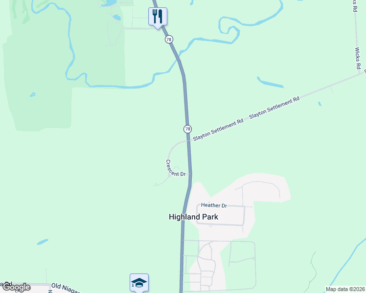 map of restaurants, bars, coffee shops, grocery stores, and more near 4366 Lake Avenue in Lockport