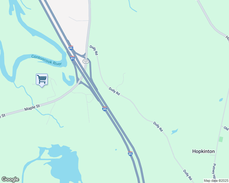 map of restaurants, bars, coffee shops, grocery stores, and more near 576 Dolly Road in Hopkinton