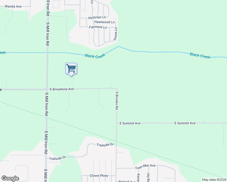 map of restaurants, bars, coffee shops, grocery stores, and more near 1575 Brooks Road in Muskegon