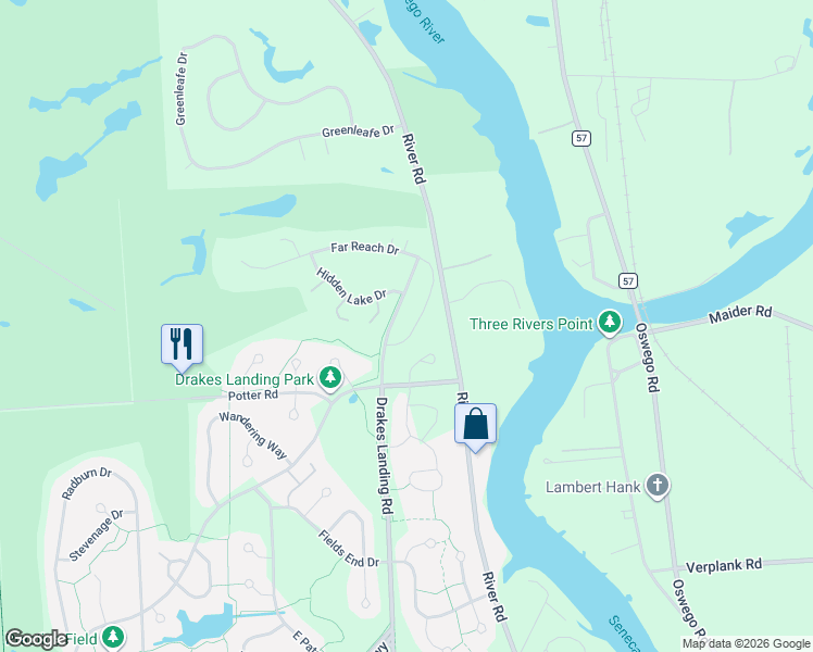 map of restaurants, bars, coffee shops, grocery stores, and more near 8873 Salvatore Avenue in Baldwinsville
