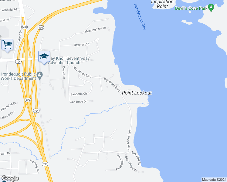 map of restaurants, bars, coffee shops, grocery stores, and more near 3 Autumn View Estates in Rochester