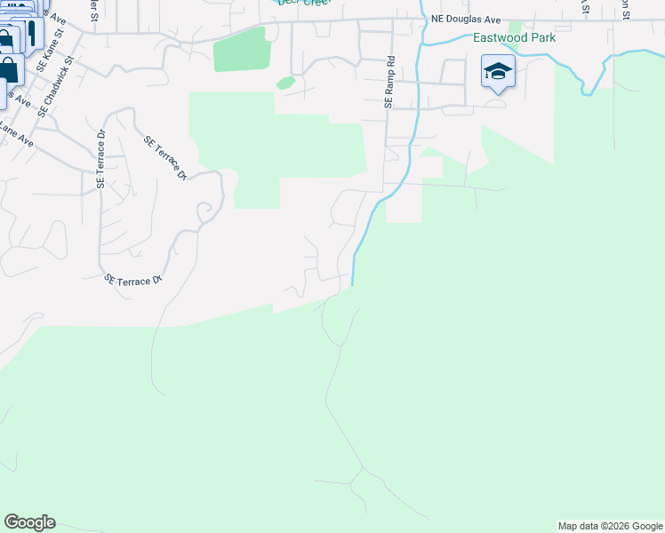 map of restaurants, bars, coffee shops, grocery stores, and more near 986 Southeast Sharon Avenue in Roseburg
