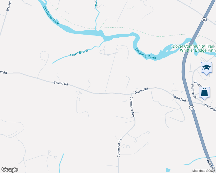 map of restaurants, bars, coffee shops, grocery stores, and more near 137 Tolend Road in Dover
