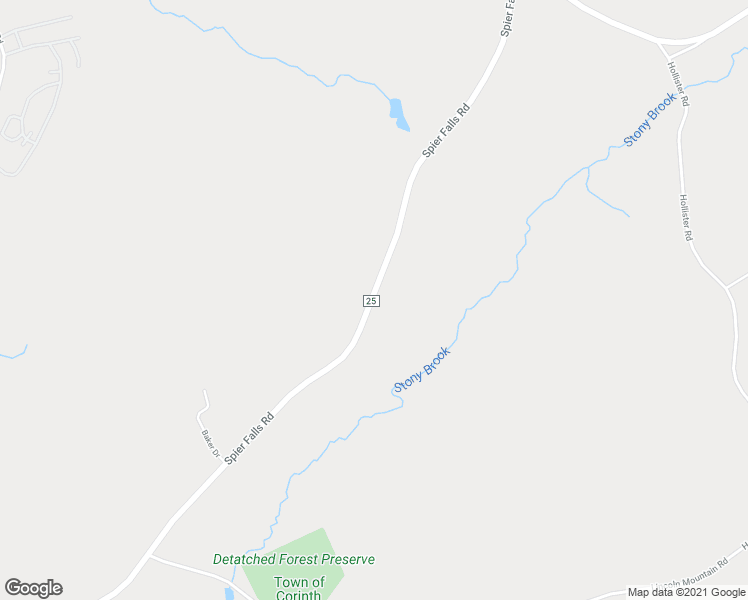 map of restaurants, bars, coffee shops, grocery stores, and more near 701 County Route 25 in Corinth