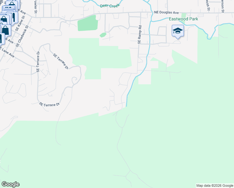 map of restaurants, bars, coffee shops, grocery stores, and more near 986 Southeast Sharon Avenue in Roseburg